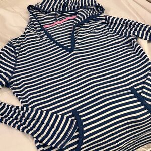 Striped Blue and White Hoodie